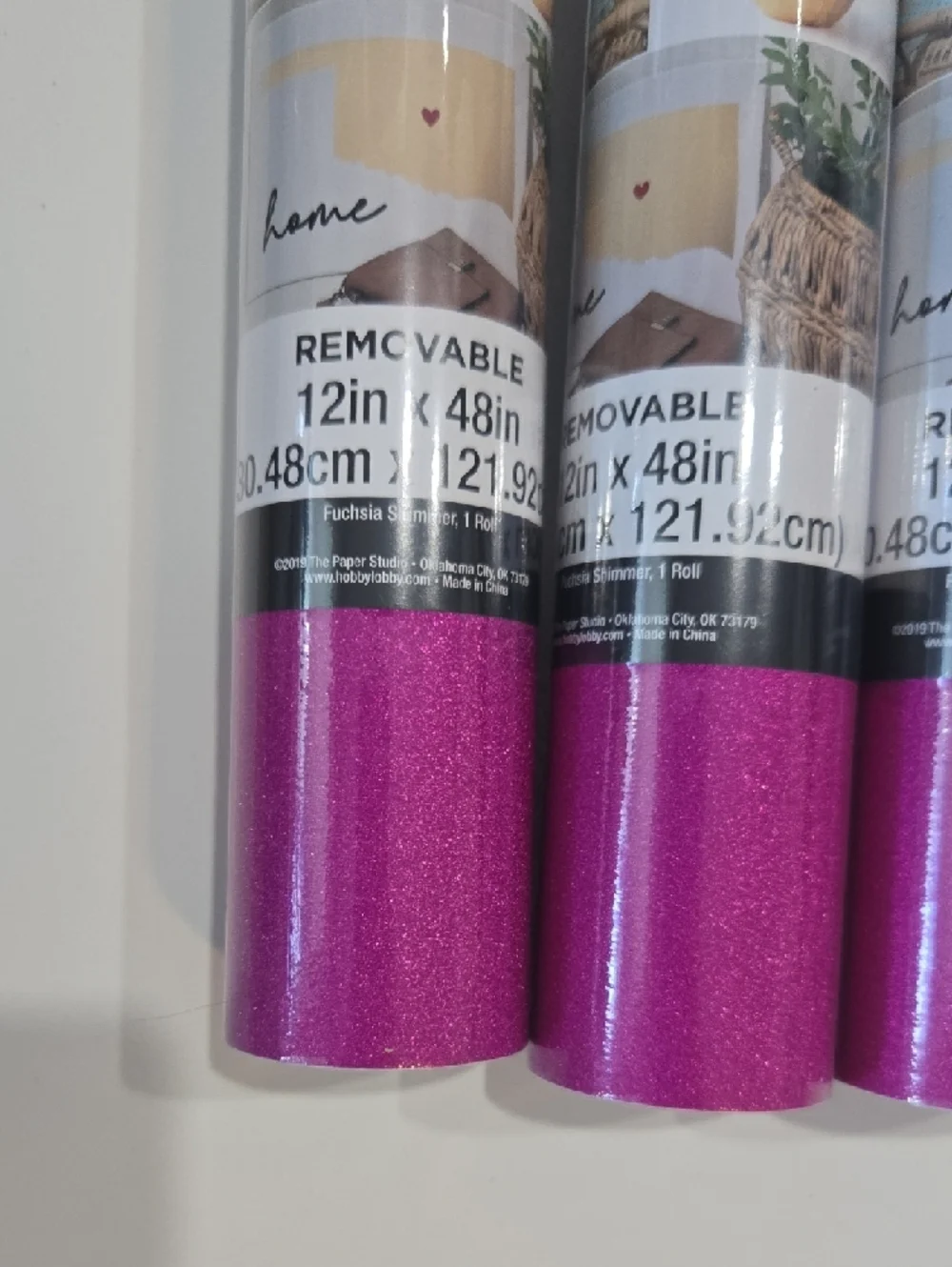 Shimmer Vinyl Removable Adhesive - Fuchsia
